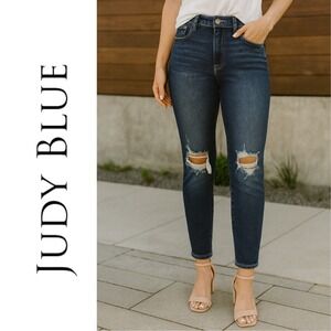 Judy Blue, Womens Boyfriend Fit Distressed Jeans Size 30, Blue‎